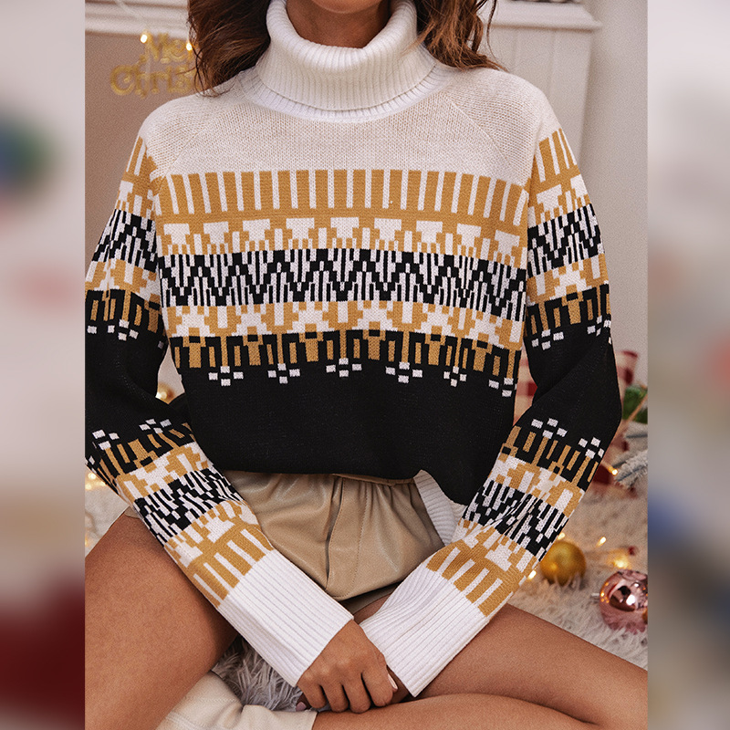 Women's Cotton Pullover Half Turtleneck Sweater