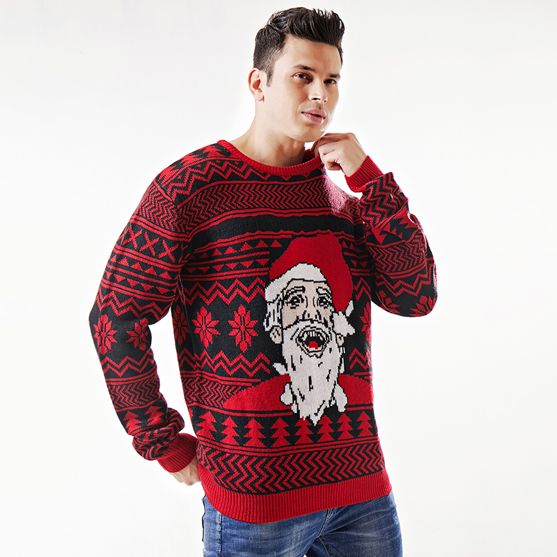 Christmas Men's Sweater Crewneck Pullover