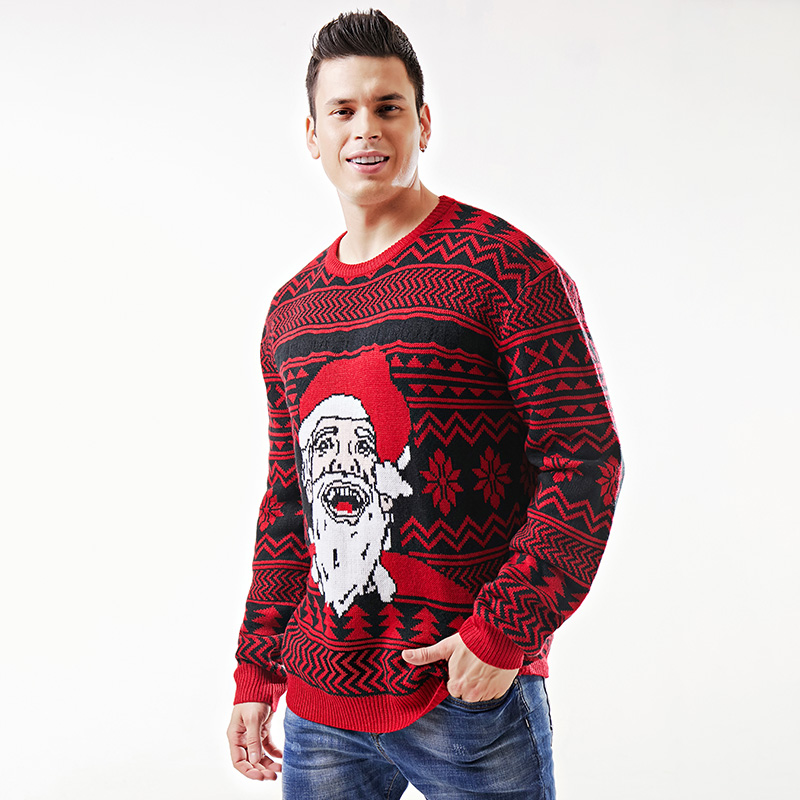 Christmas Men's Sweater Crewneck Pullover