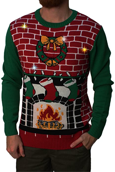 Men's Christmas Sweater with LED Lights