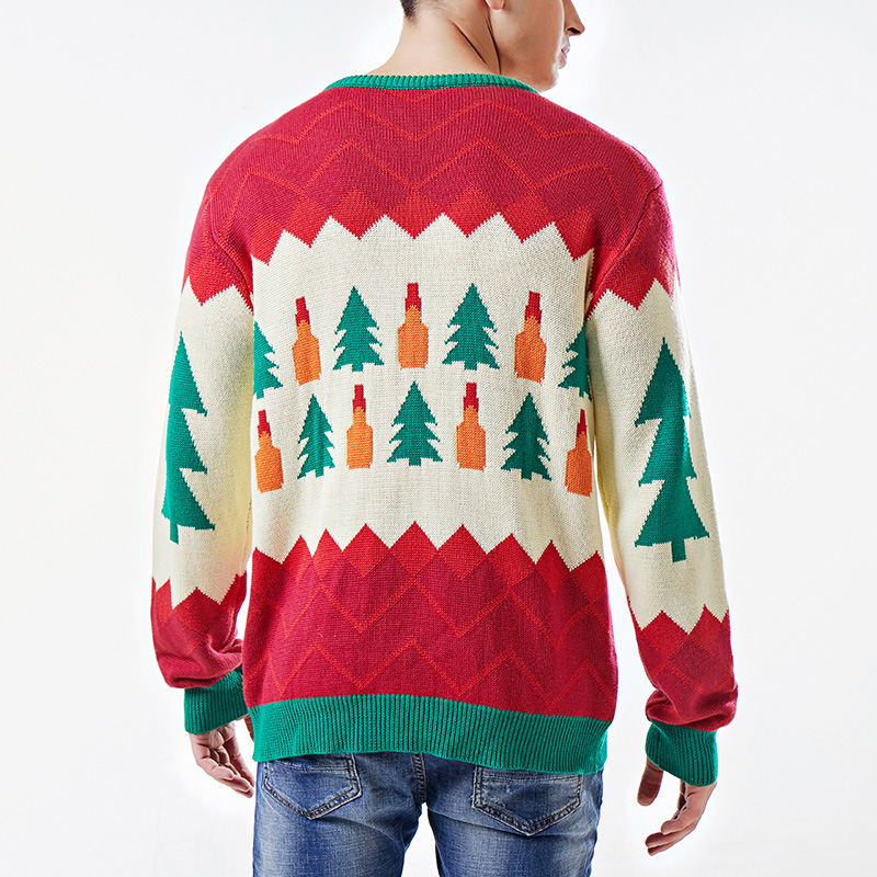 Men's Autumn Pullover Jacquard Christmas Sweater