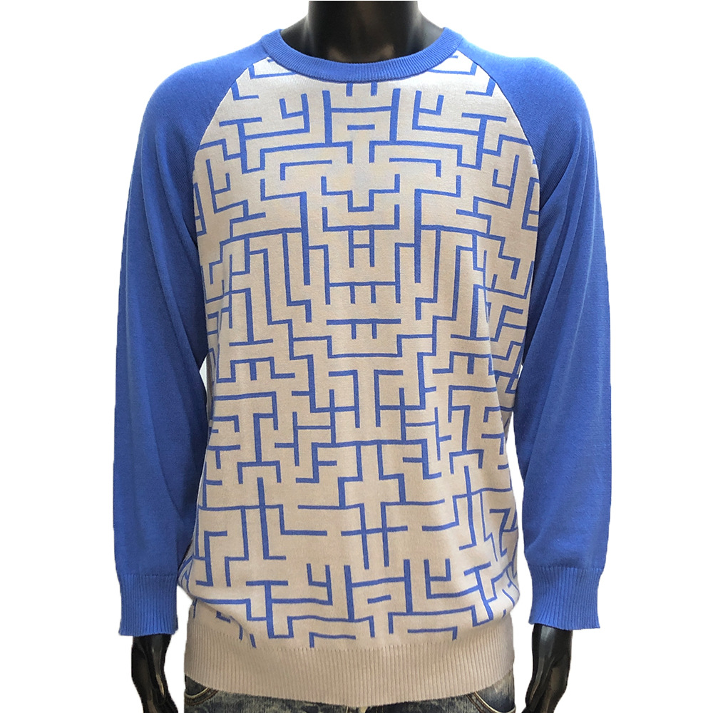 Men Custom Twist Knitted Sweater Oversize