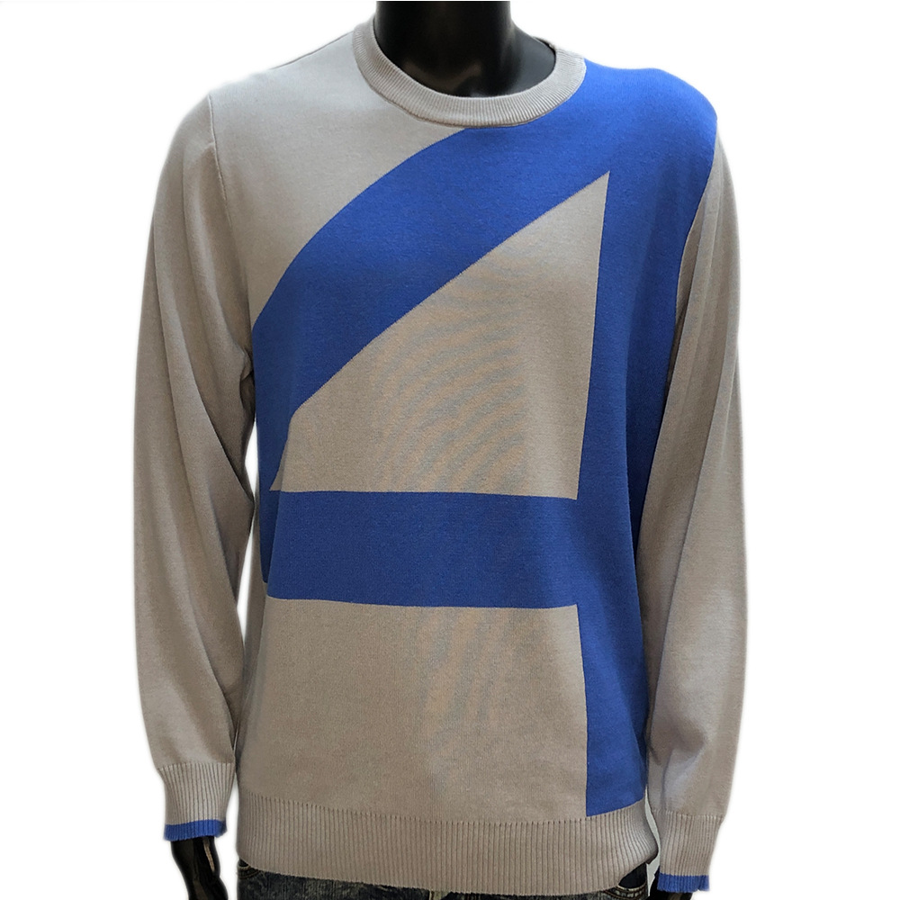 Men's Sweater Crew Neck Knit Colorblock