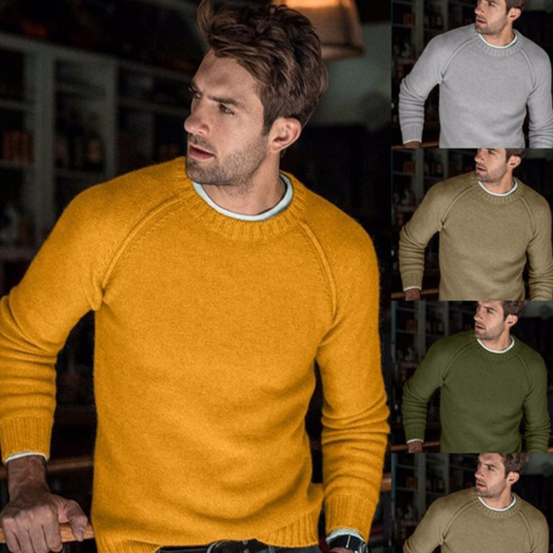 Men's Sweater Knitted Autumn Winter Pullover