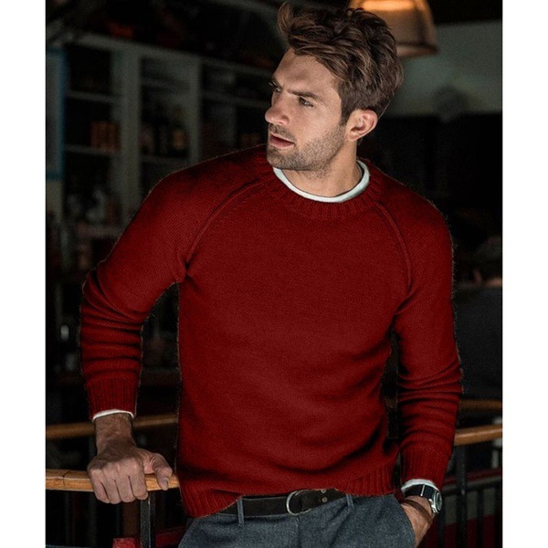 Men's Sweater Knitted Autumn Winter Pullover