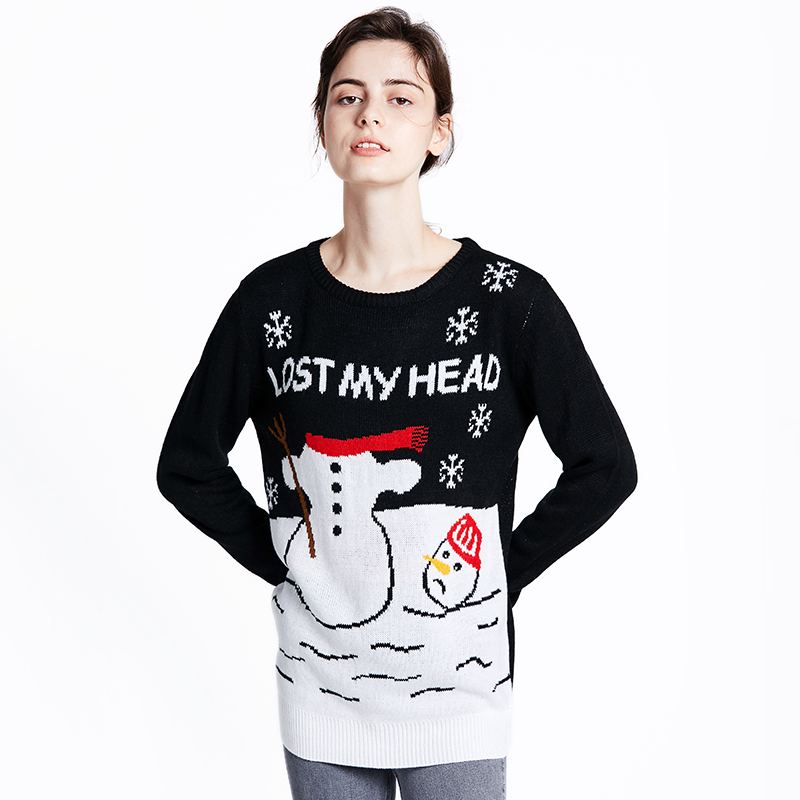 Christmas Sweater Pullover Women's Knitted Jacquard