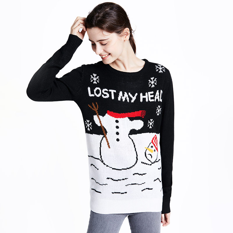 Christmas Sweater Pullover Women's Knitted Jacquard