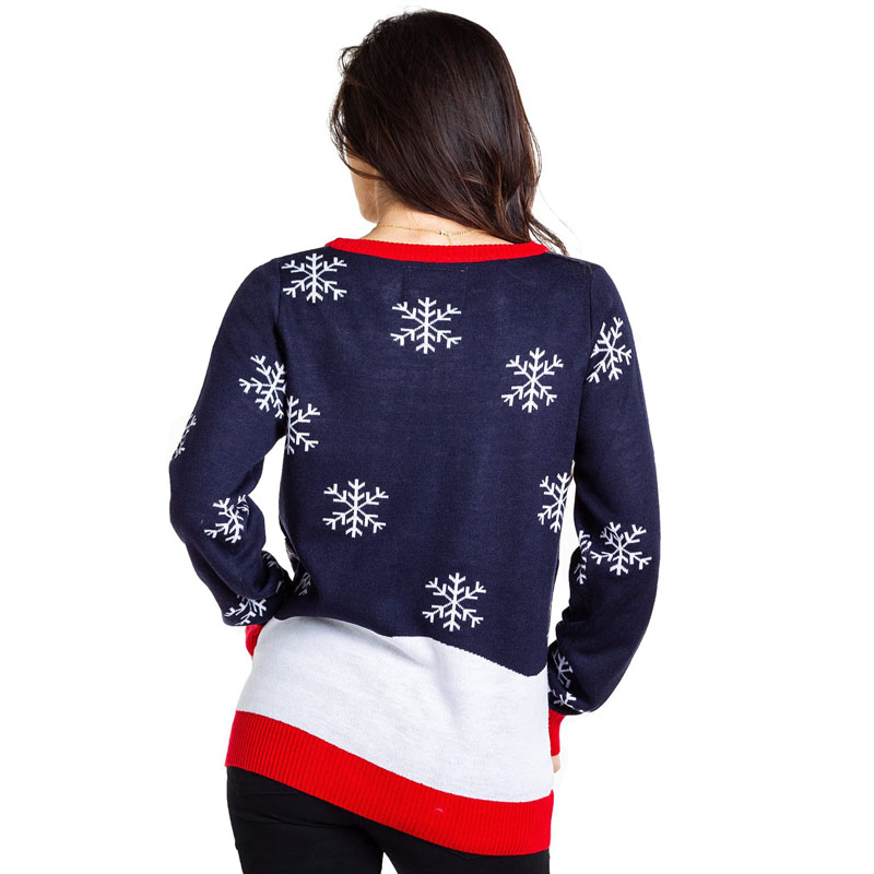 Women Christmas Pullover Round Neck Sweater