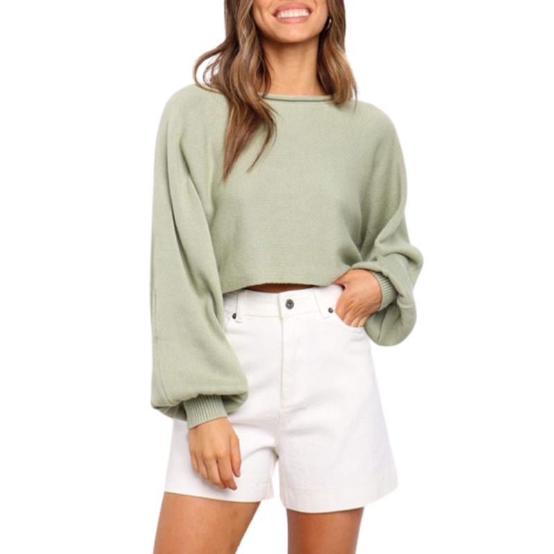 Lady Sweater Lantern Long Sleeve Pullover