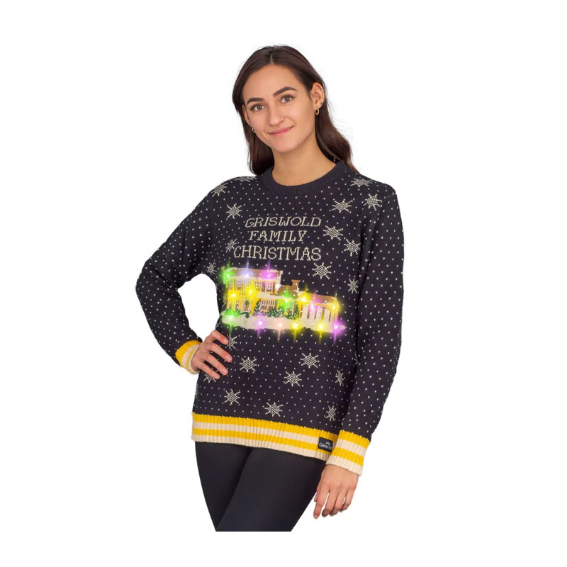 Pullover Christmas Sweater Family LED Light