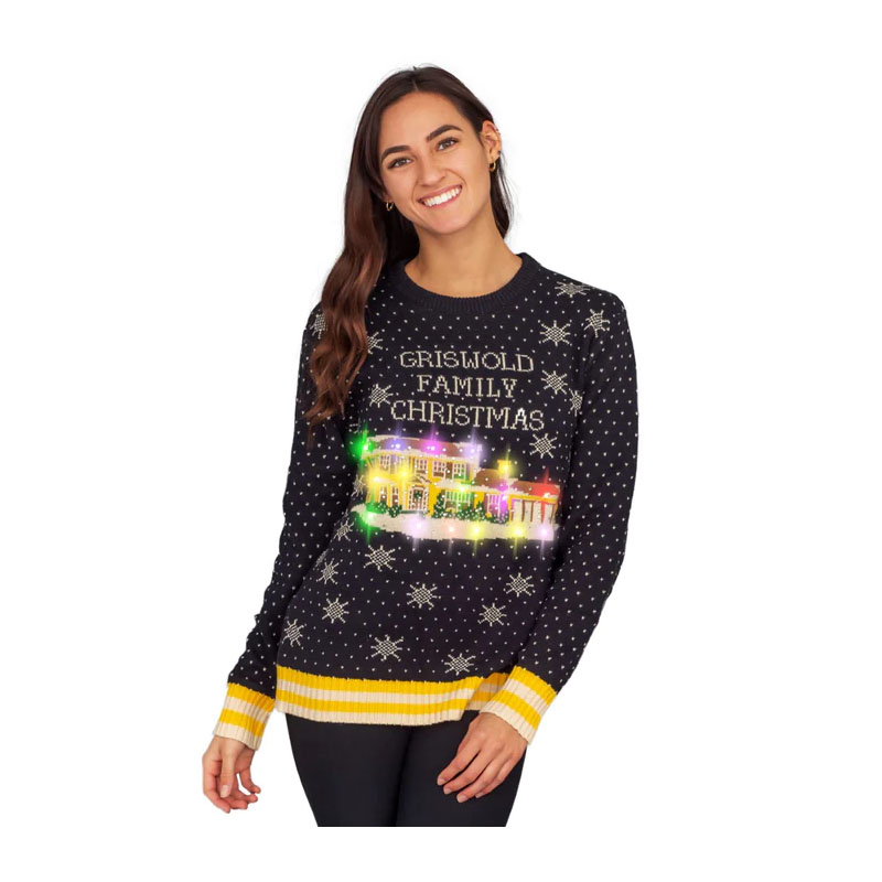 Pullover Christmas Sweater Family LED Light