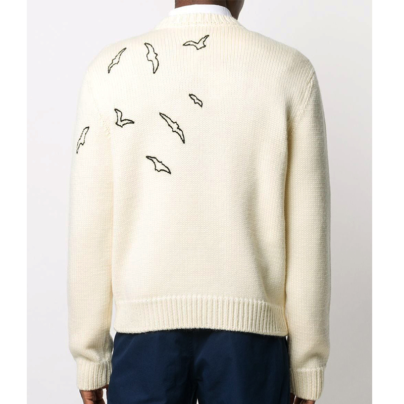 Jacquard Sweater Pullover Knitted Jumper Men