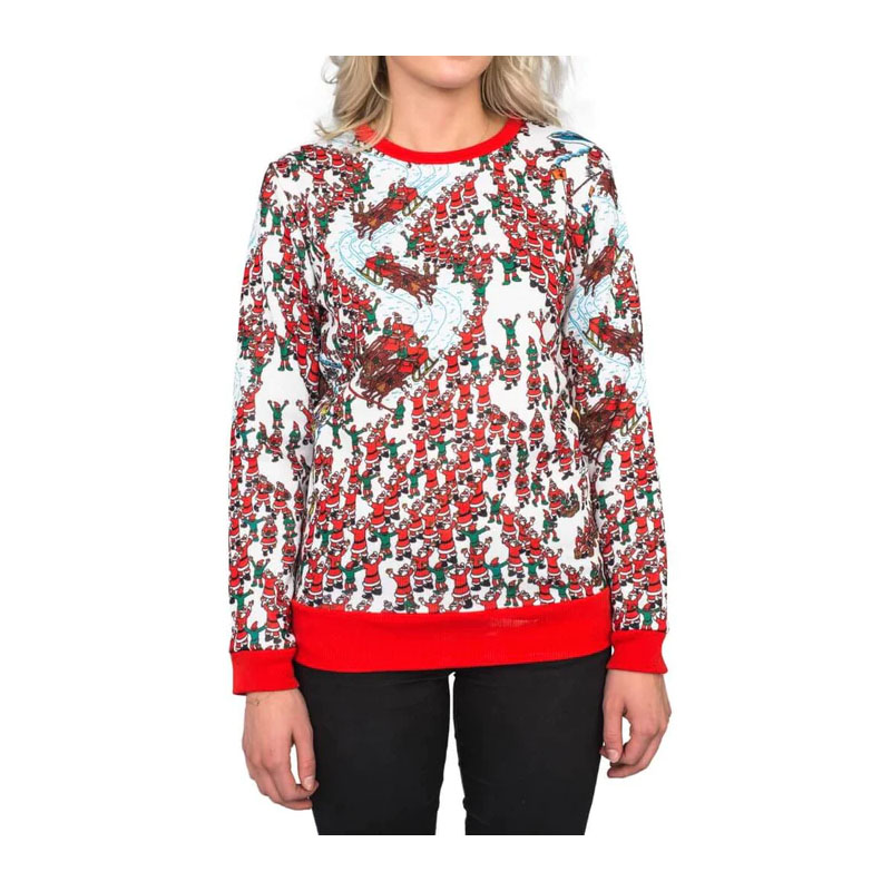 Christmas Sweater Women Santa Sleds