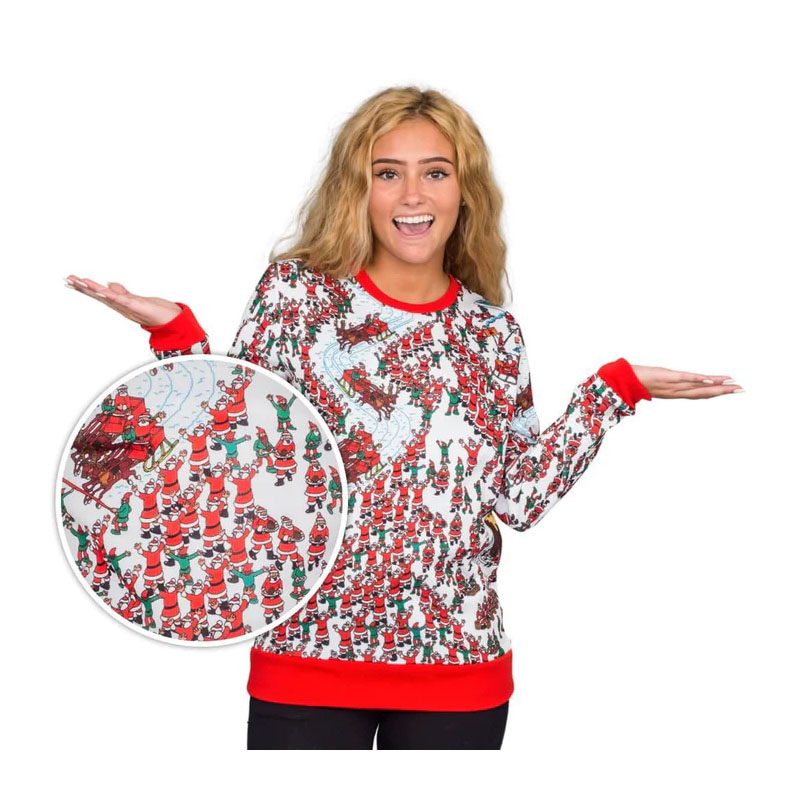 Christmas Sweater Women Santa Sleds