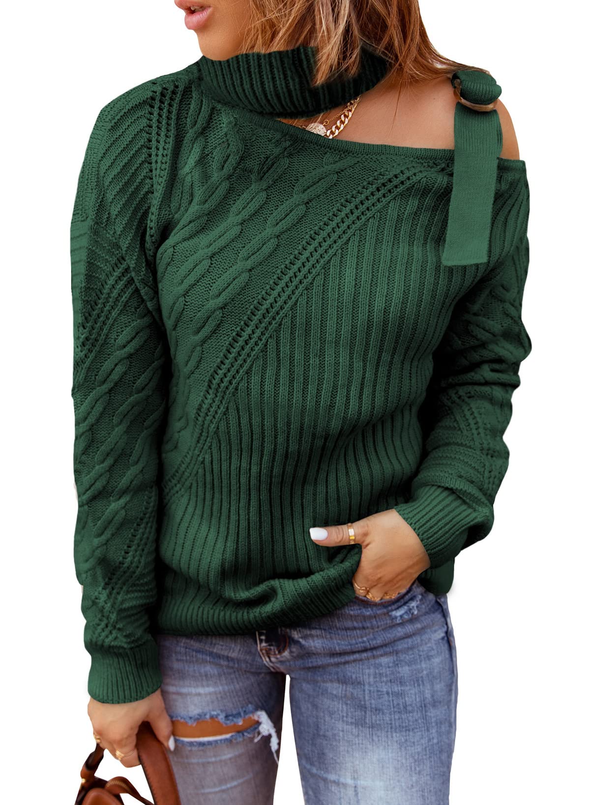 Women Turtleneck Pullover Casual Loose Sweater