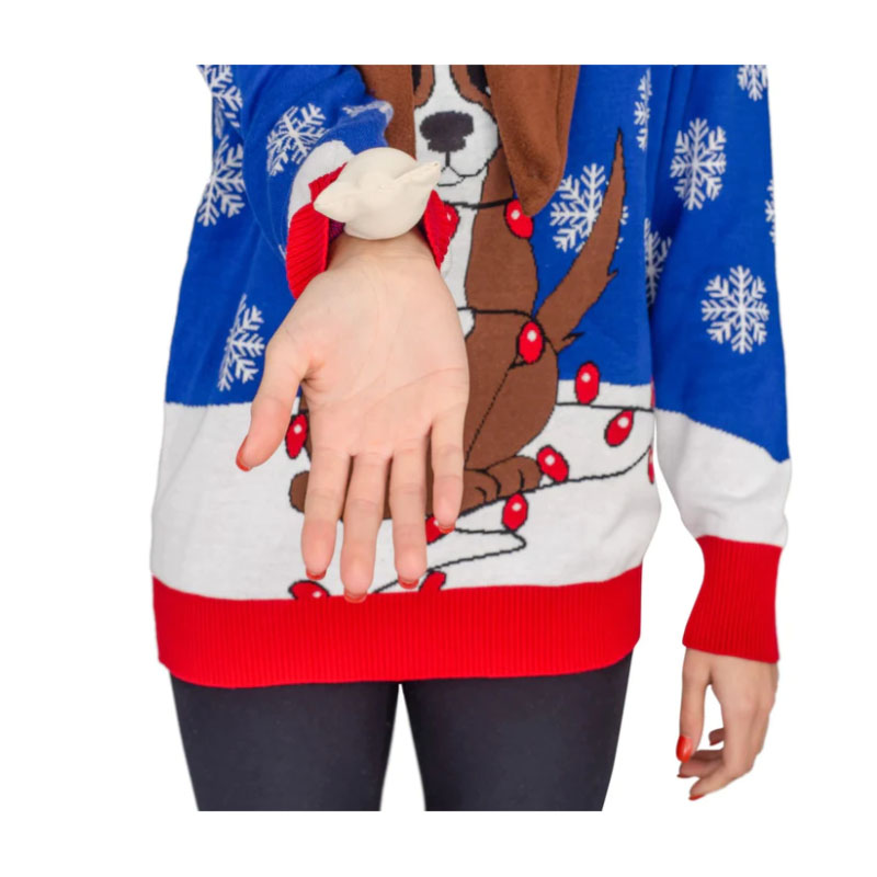 Funny Christmas Sweater Women's  Dog  Puppy Ears