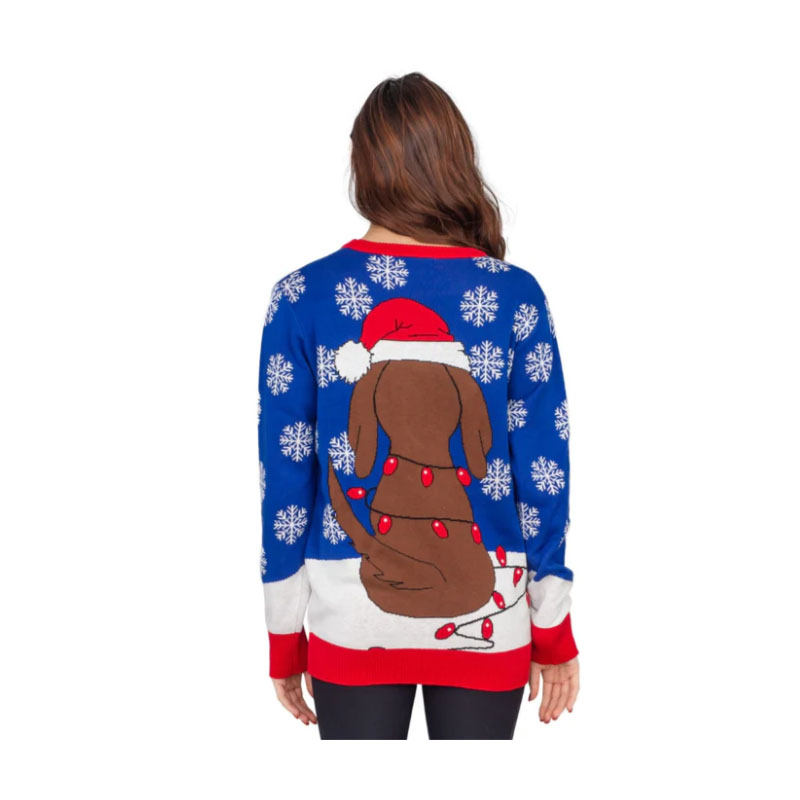 Funny Christmas Sweater Women's  Dog  Puppy Ears