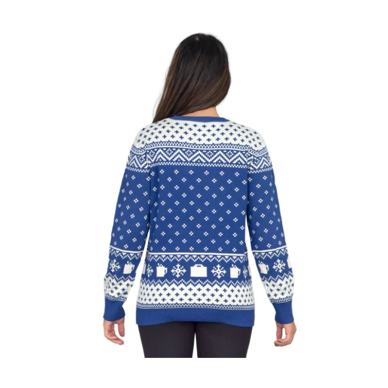 Funny Christmas Sweater Women's Blue