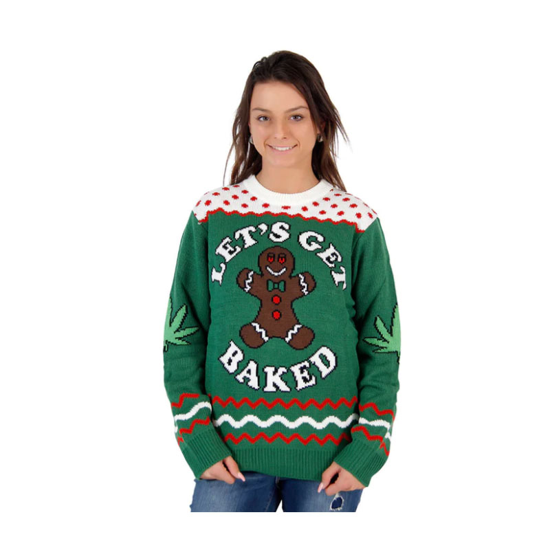 Funny Christmas Sweater Women's Gingerbread