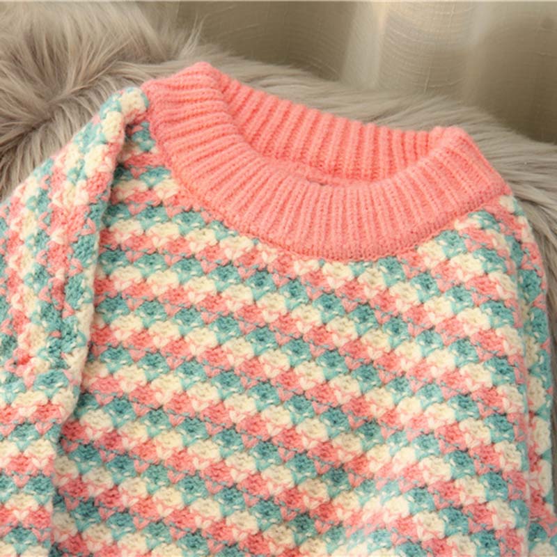 Thicken Stripe Sweet Pullover Casual Knitwear