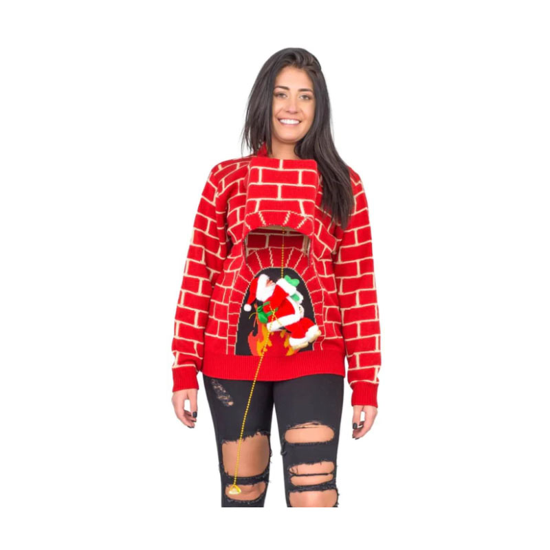 Christmas Sweater Women's 3D Santa Claus