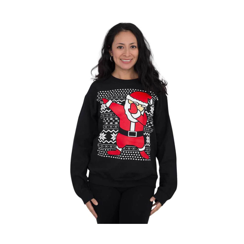 Funny Christmas Sweatshirt Women's Santa