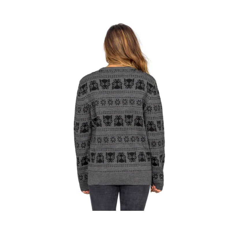 Funny Christmas Sweater Women's Black Panther