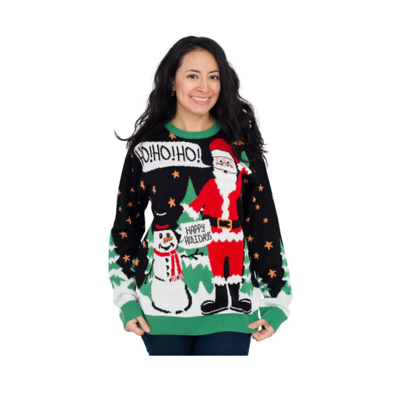 Funny Jacquard Christmas Sweater Women's Merry