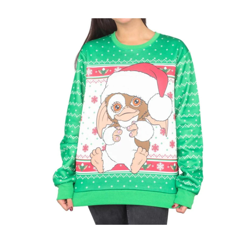 Christmas Sweater Women's Gremlins Gizmo Santa