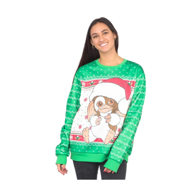 Christmas Sweater Women's Gremlins Gizmo Santa