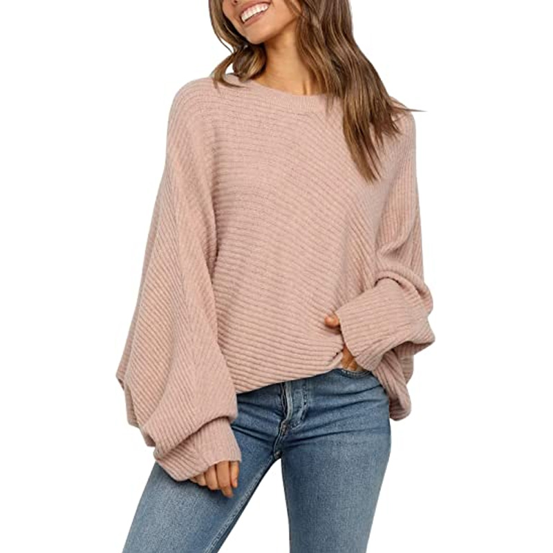 Women's Sweater Bating Sleeve Loose Pullover