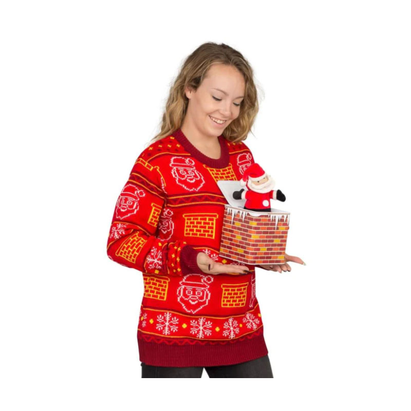 Funny Christmas Sweater Women's Jack Claus 3D