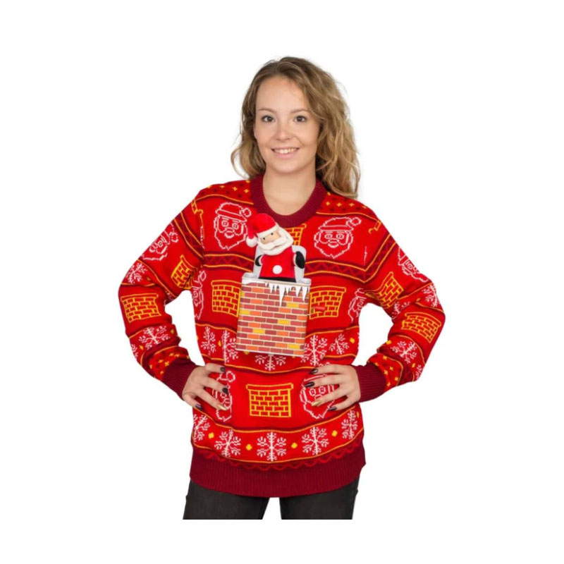 Funny Christmas Sweater Women's Jack Claus 3D