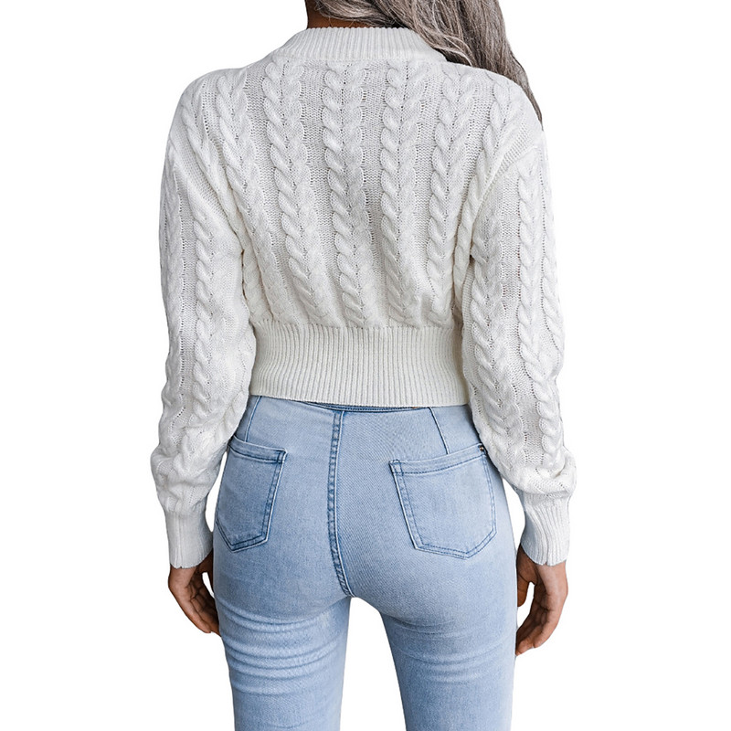 Fashion Slim Sweater Women Roundneck Pullover