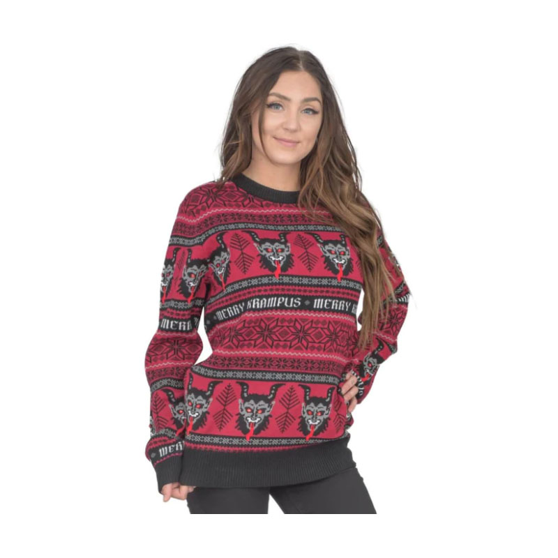 Christmas Sweater Women's Merry Krampus Adult