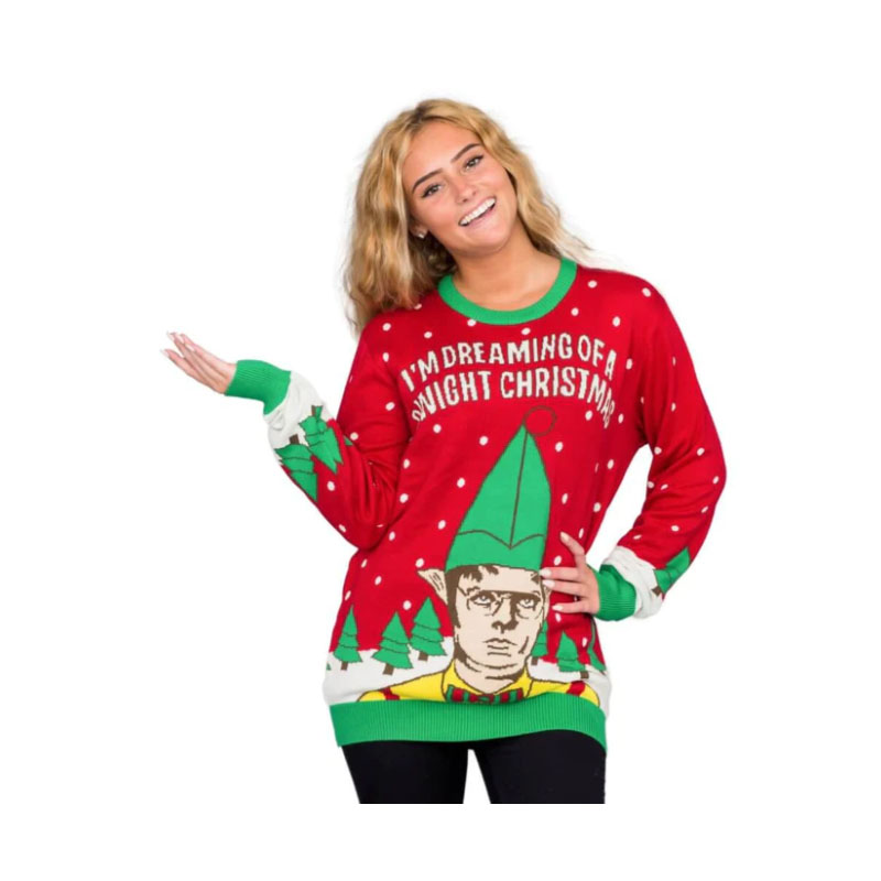 Funny Christmas Sweater I'm Dreaming of a Dwight Christmas