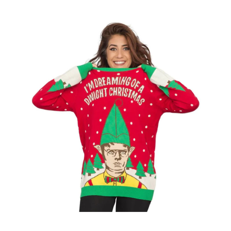 Funny Christmas Sweater I'm Dreaming of a Dwight Christmas