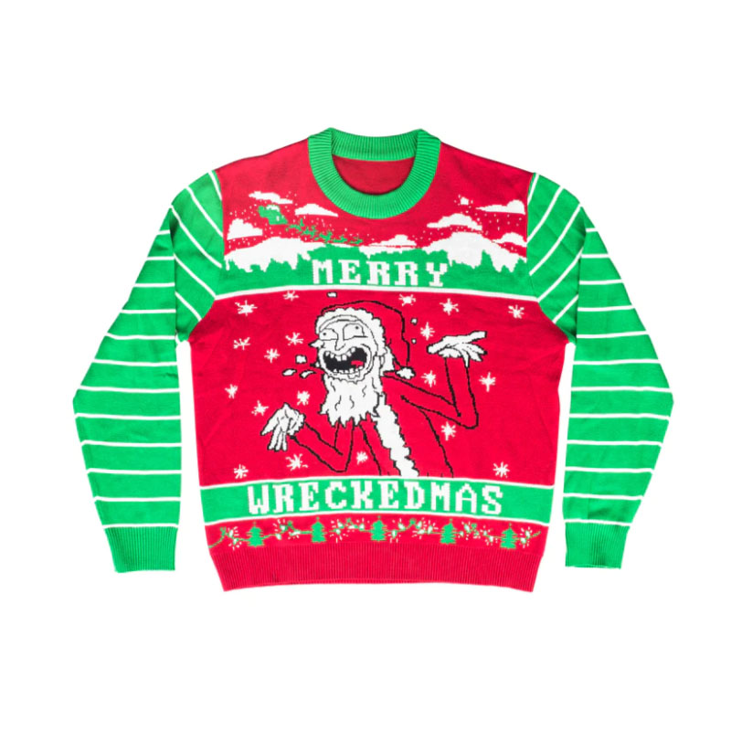 Funny Sweater Rick & Morty Merry Wreckedmas