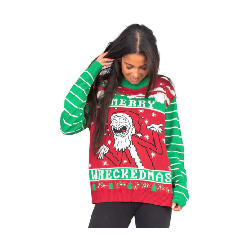 Funny Sweater Rick & Morty Merry Wreckedmas