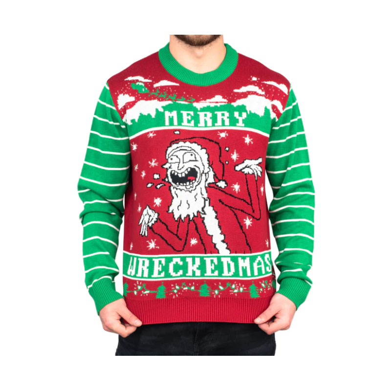 Funny Sweater Rick & Morty Merry Wreckedmas