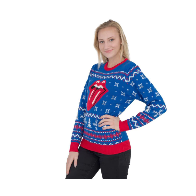 FUNNY Christmas Sweater Rolling Stones Women