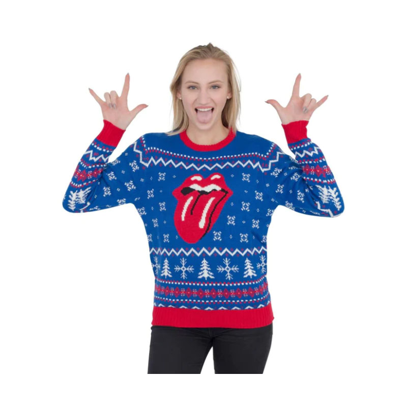 Funny Christmas Sweater  Rolling Stones Women