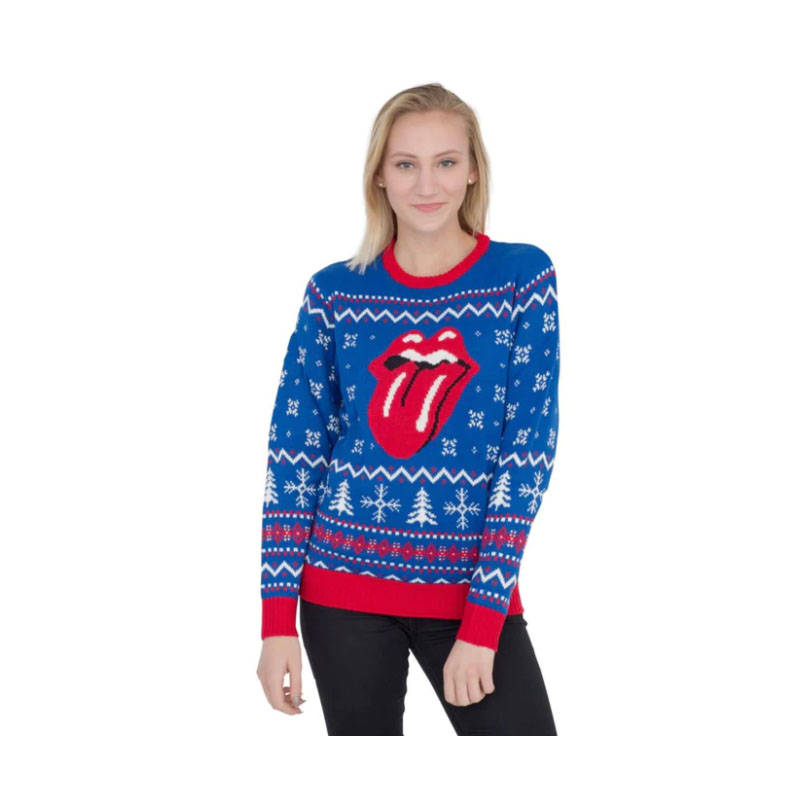 FUNNY Christmas Sweater Rolling Stones Women