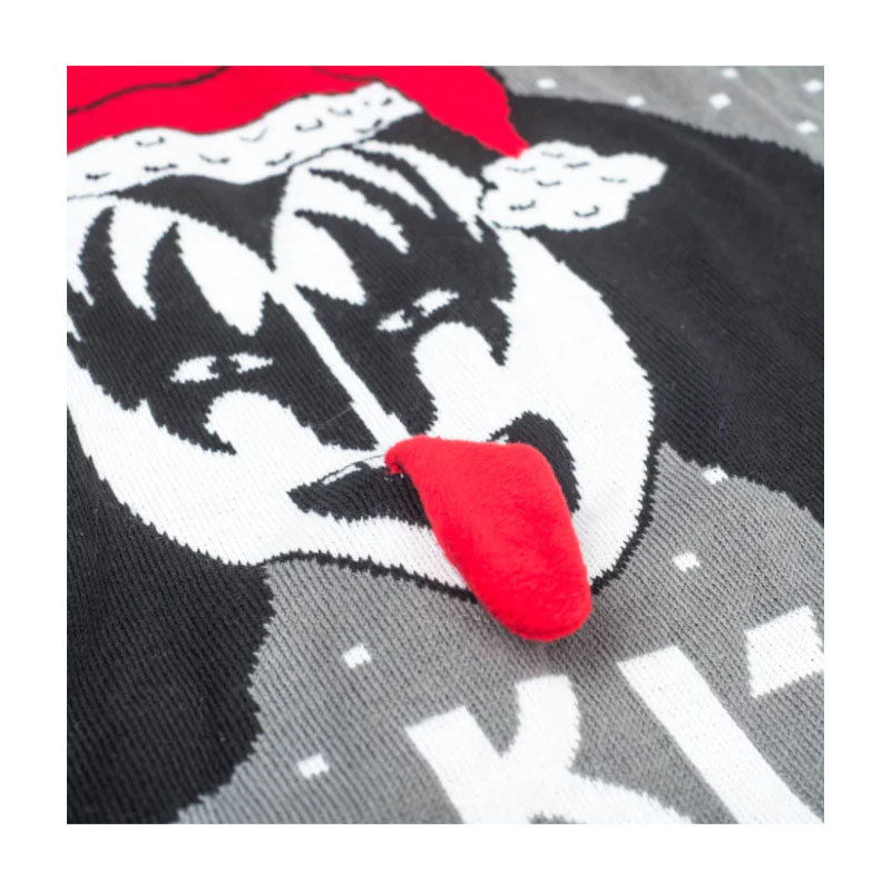 FUNNY Christmas Sweater  Merry Kissmas Flappy Sweater Kiss Women's