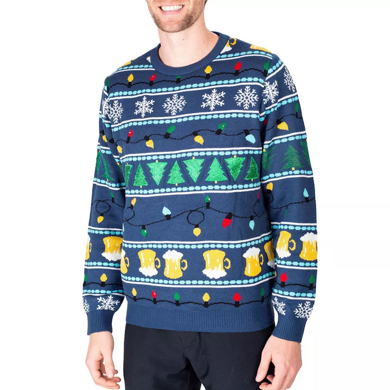 Jacquard Knitting Christmas Men's Sweater