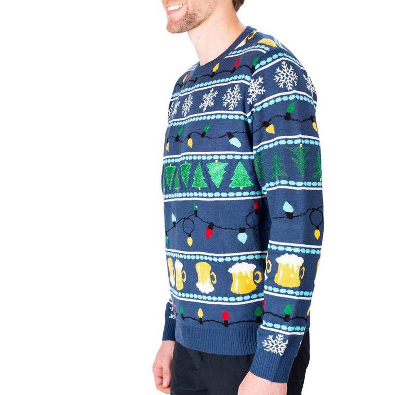 Jacquard Knitting Christmas Men's Sweater