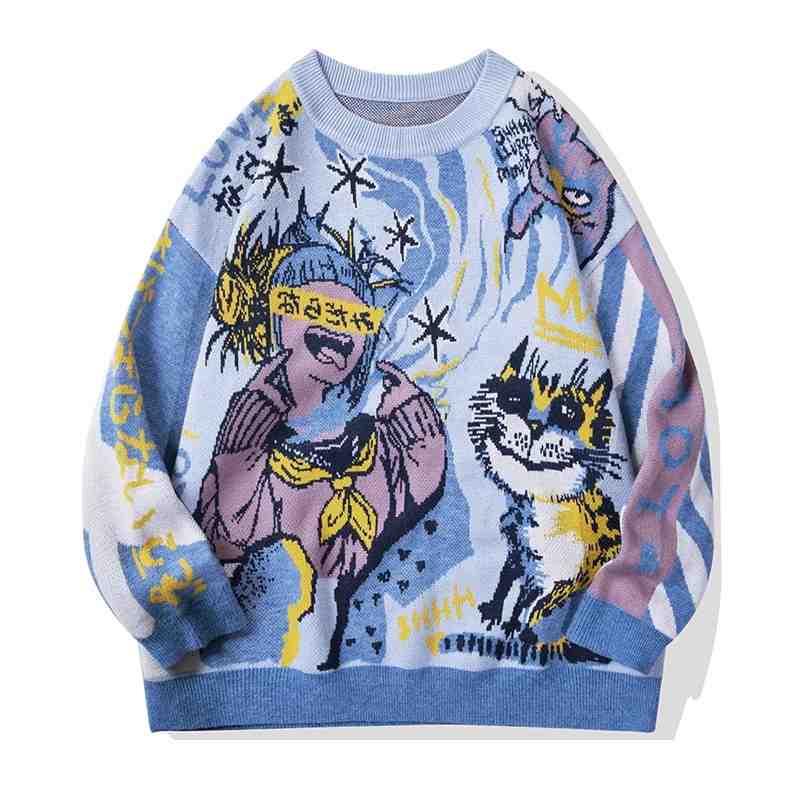 Cartoon Casual Fashion Loose Street Pullover