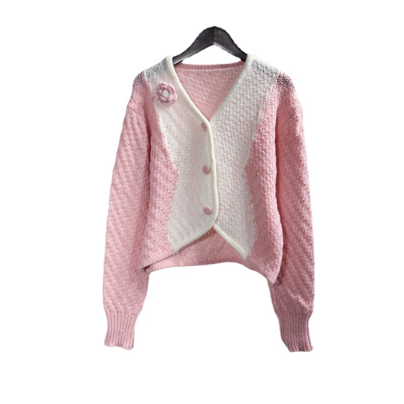 Embroidered Knit Cardigan New Sweater Coat