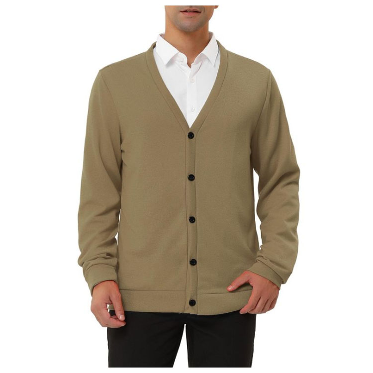 Men's Knitted V-neck Cardigan Sweater