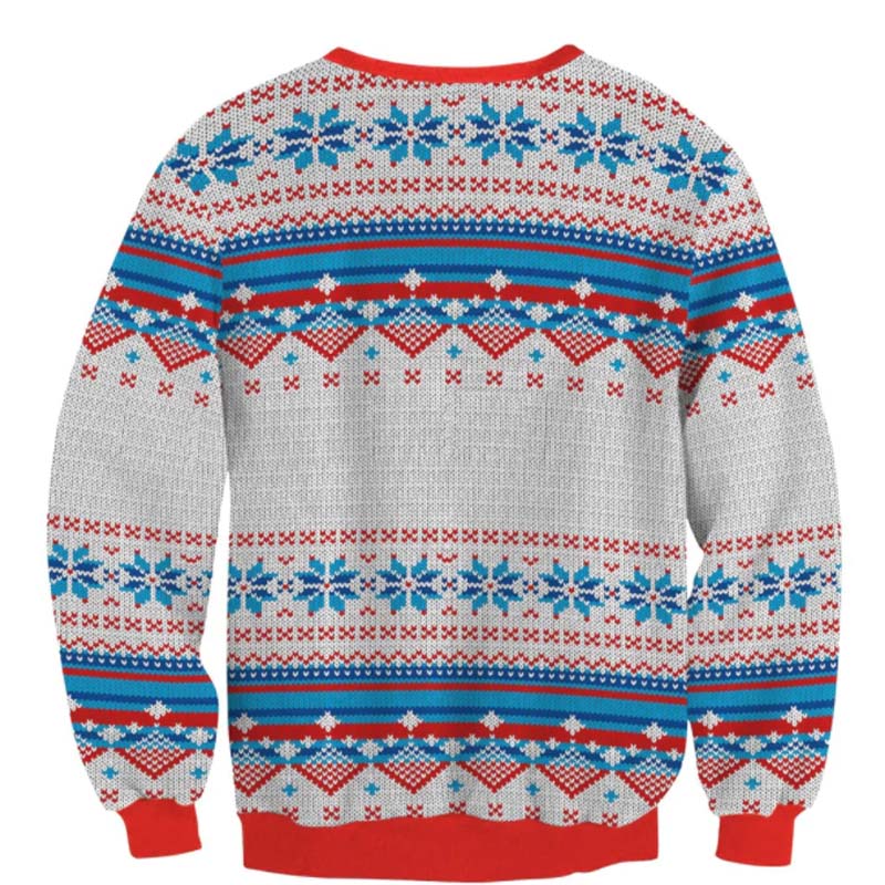 Jacquard knitted Christmas men's sweater